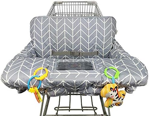 Shopping Cart Cover for Baby ICOPUCA Cotton High Chair Cover, Reversible, Machine Washable for Infant, Toddler, Boy or Girl (Grey Arrow Print) ICOPUCA