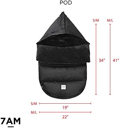 7AM Enfant Universal Stroller Footmuff - Water Repellent Winter Bunting Bag for Strollers & Car Seats, Soft Micro-Fleece & Plush Lined Stroller Footmuff for Baby Boy & Girl | LambPOD 7 A.M.