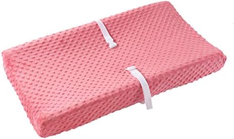 Baby Changing Pad Cover, Super Soft Minky Dot Diaper Changing Table Covers for Baby Girls and Boys, Ultra Comfortable, Safe for Babies, Fit 32"/34'' x 16" Pad (Orchid) QUENESS