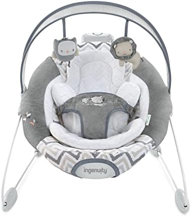 Ingenuity SmartBounce Automatic Baby Bouncer Seat with Music, Nature Sounds, Removable Bar & 2 Plush Infant - Chadwick Ingenuity