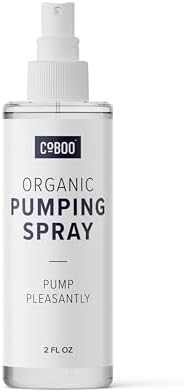 Breast Pump Flange Spray | Helps Sore Nipples & Clogged Milk Ducts | Skin Lubricant for Breast Pumping | Apply Pumping Spray Directly to Shields | Vegan & Lanolin Free | (2 Fl Oz) CoBoo