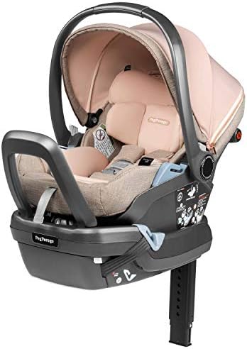 Peg Perego Primo Viaggio 4-35 Lounge - Reclining Rear Facing Infant Car Seat - Includes Base with Load Leg & Anti-Rebound Bar - for Babies 4 to 35 lbs - Made in Italy - Graphic Gold (Black & Gold) Peg Perego