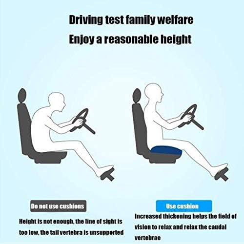 Car Booster Seat Cushion Heightening Height Boost Mat, Breathable Mesh Portable Car Seat Pad Angle Lift Seat for Car, Office,Home (Black) Srutirbo