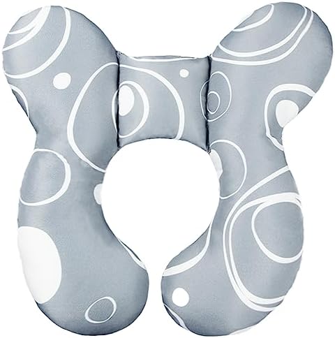 vocheer Baby Travel Pillow(Upgraded), Head and Neck Support Pillow for Pushchair, Car Seat,Stroller, Bouncer, Cotton (Elephant) Vocheer