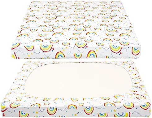 Cloele Square Playard/Playpen Stretch Fitted Sheets Perfect for 36 X 36 Portable Playard Mattresses - Square Pack and Play Crib Sheets - Ultra Soft Polyester Dinosaur Fitted Playpen Sheet for Baby Cloele