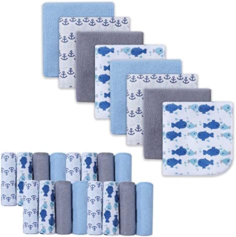 softan Baby Washcloths, 24Pack Baby Wash Cloths Extra Soft & Ultra Absorbent, Baby Towels and Washcloths Face Towel Unisex for Boys Girls Face & Body, Washclothes Gentle on Sensitive Skin, 9''x 9'' softan