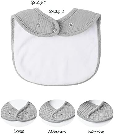 Konssy Muslin Baby Bibs 8 Pack Baby Bandana Drool Bibs Cotton for Unisex Boys Girls, 8 Solid Colors Set for Teething Drooling Konssy