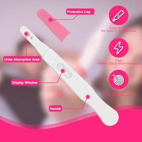 Pregnancy-Test Pink-HCG Early-Detection Home-Sticks - Upgraded Version 3Count Detects in 30 Seconds Ultra High Sensitivity Simple Individually Wrapped YIDERBO YIDERBO