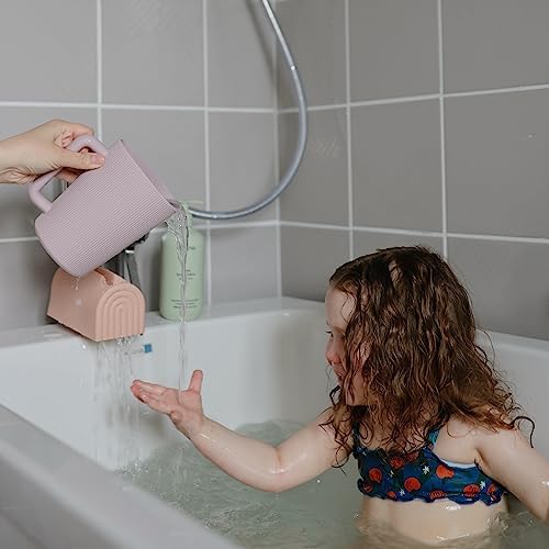 mushie Baby Bath Rinse Cup | 100% Food Grade Silicone | Wash Rinser Cup For Kids (Sage) Mushie