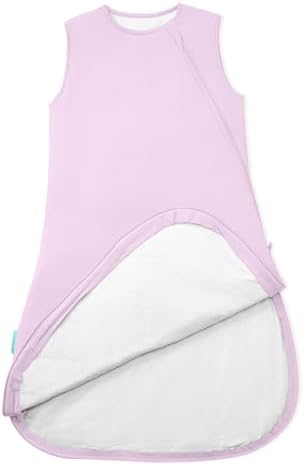 Supersoft Sleep Sack 1.0 TOG, Premium Bamboo Viscose Toddler Sleeping Bag, 2-Way Safe Zipper Sleepsacks 2-4T (Lilac) PurComfy