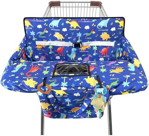 Shopping Cart Cover for Baby,2-in-1 High Chair Cover with Portable Cloth Bag,Cart Seat Pad for Babies Grocery Cushion Cover Restaurant,Suitable for All Supermarkets gxfcymxbd