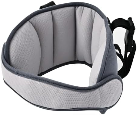 Kids Car Seat Head Support Band, Adjustable Child Carseat Head Holder Head Strap, Safety Car Seat Neck Relief Strap, Breathable Head Neck Pillow Support – Baby Travel Accessories (Dark Grey) StoHua