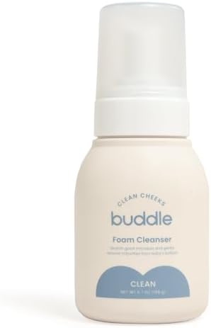 Buddle Clean Cheeks Foam Cleanser - Gentle On Sensitive Skin, Tested By Pediatricians and Dermatologists, No Added Parabens or Fragrances - 6.7oz Bottle Buddle