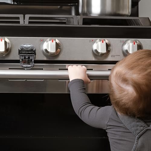 Oven Door Baby Proofing Heat-Resistant Lock - Oven Lock Child Safety, Baby Safety Products for Childproof Home - Strong 3M Adhesive, Easy Installation, One-Hand Use, No Tools Todays Kids