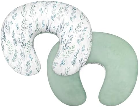 DILIMI Nursing Pillow Cover, Soft Stretchy Nursing Cover for Breastfeeding Pillow, 1 Pack Reversible Removable Slipover for Baby Boy and Girls, Forest DILIMI