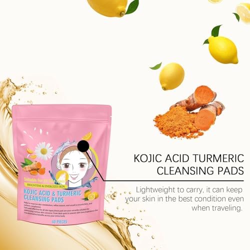 Turmeric Cleansing Pads, Turmeric Face Scrub Pads, Turmeric Cleansing Pads for Face Dull Skin Excess Oil, Dirt, Exfoliating & Deep Cleansing Turmeric Scrub Pad (3pc) Generic