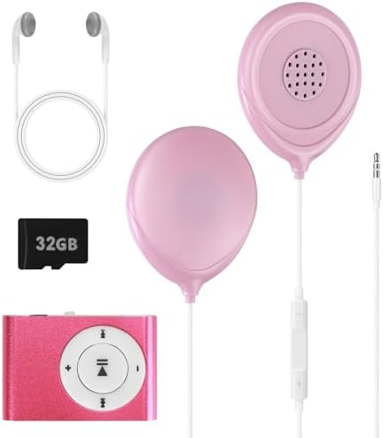 8 Piece Set Pregnancy Headphones for Belly, MP3 Player and 32G Memory Card Included, Safely Play Music to Your Baby in The Womb, Prenatal Belly Speakers for Women During Pregnancy Pink Puukuutio