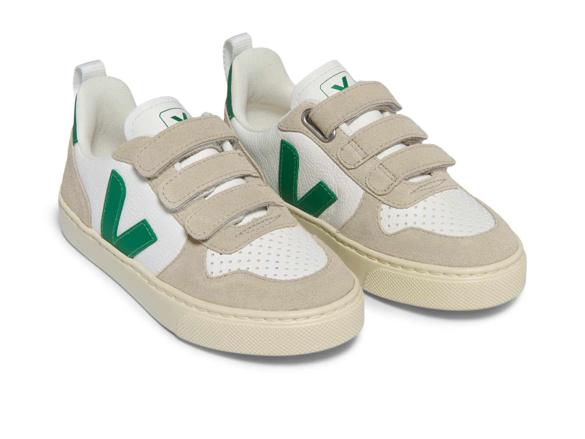 Кроссовки для детей VEJA Small V-10 из хромофобной кожи Veja