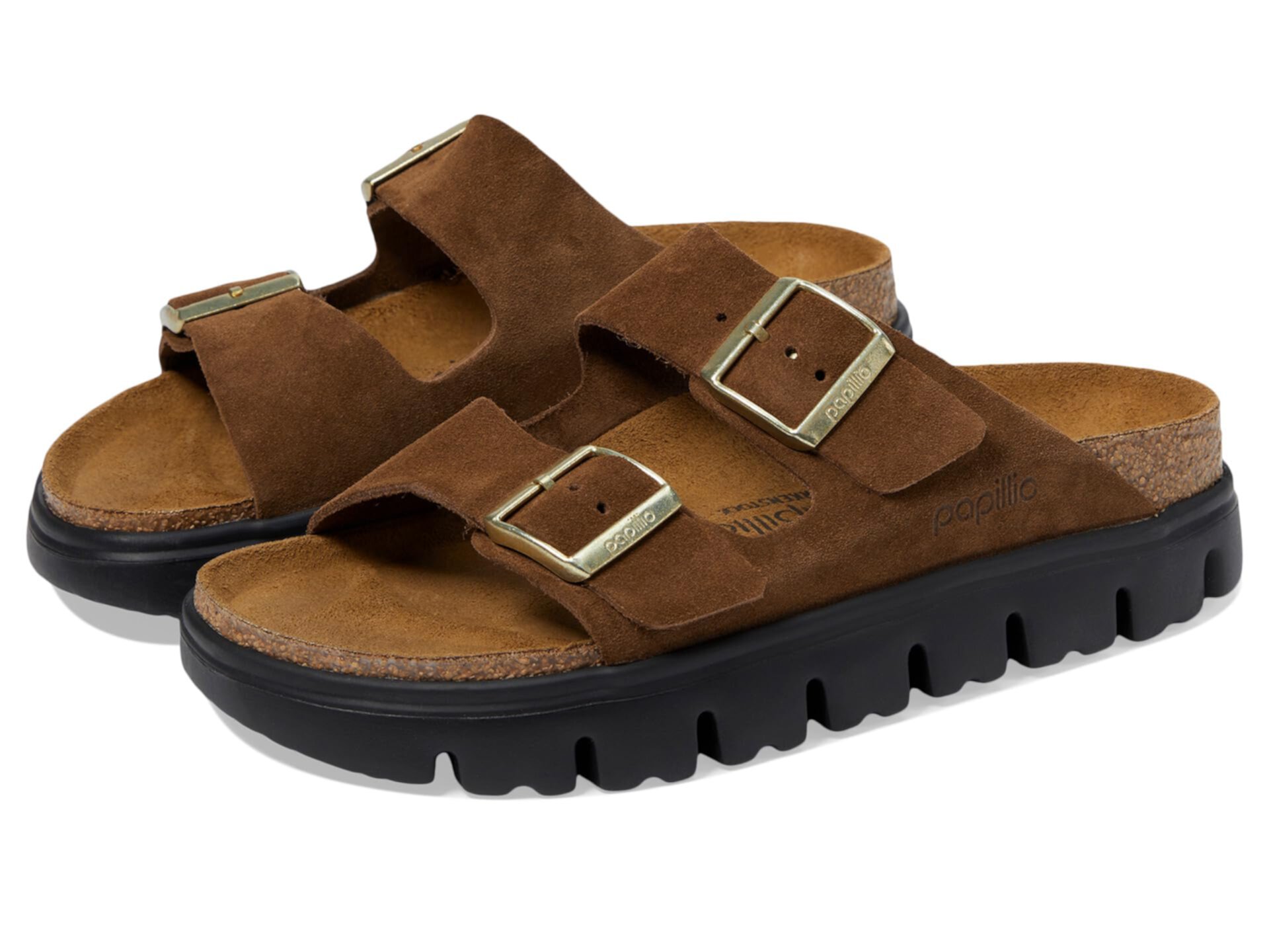 Женские Сандалии на плоской подошве Birkenstock Papillio Arizona Chunky - замша Birkenstock