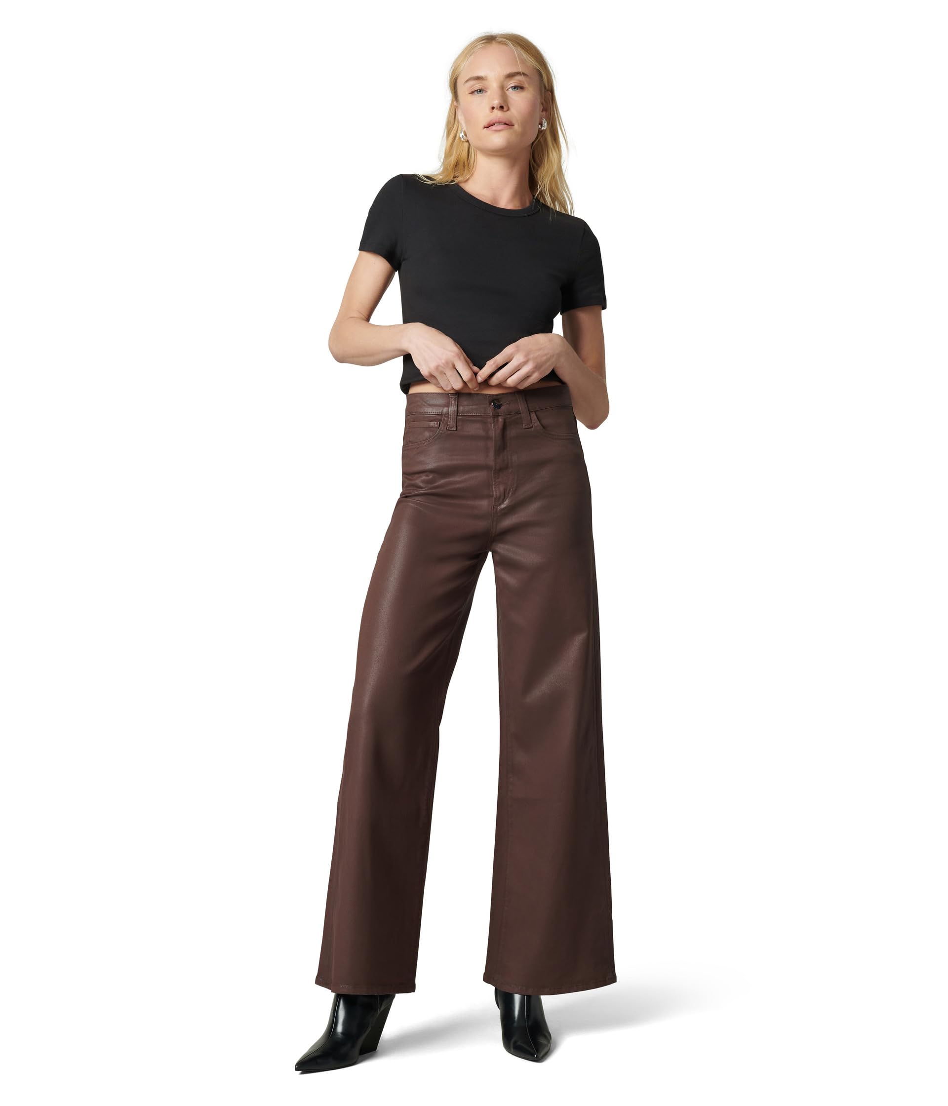 Женские Повседневные брюки Joe's Jeans Petite The Mia Wide Leg Coated Joe's Jeans