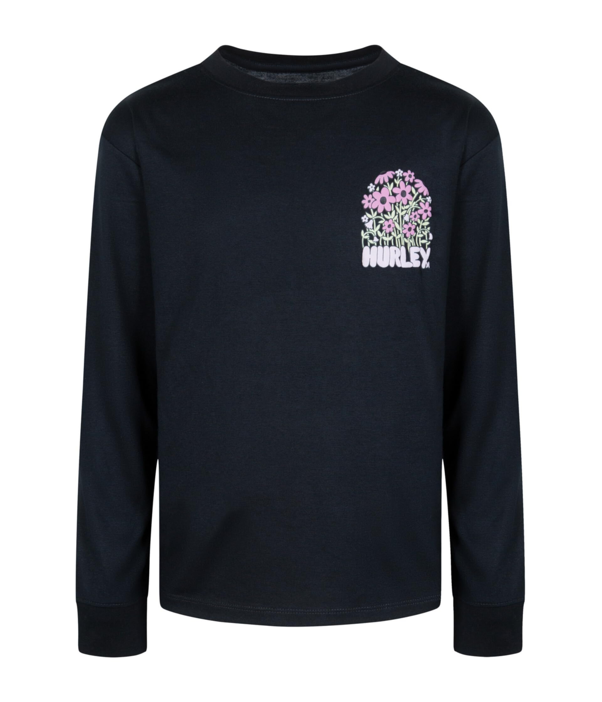 Flowers Grow Long Sleeve Tee (Big Kid) Hurley