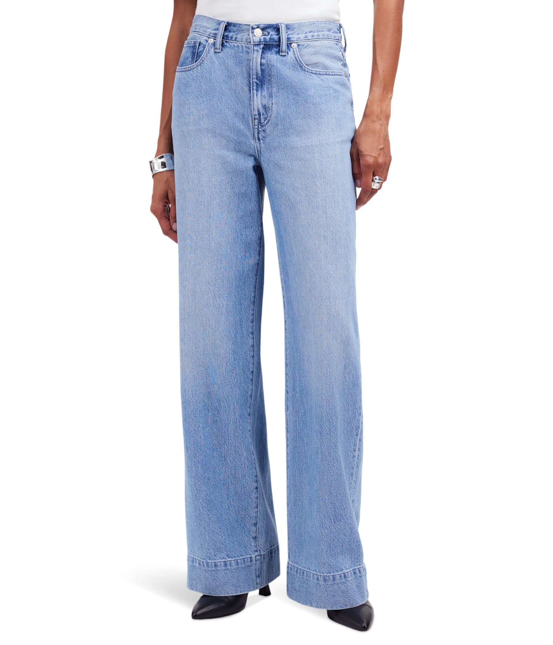 Женские Широкие джинсы Madewell Superwide в Lintz Wash Madewell