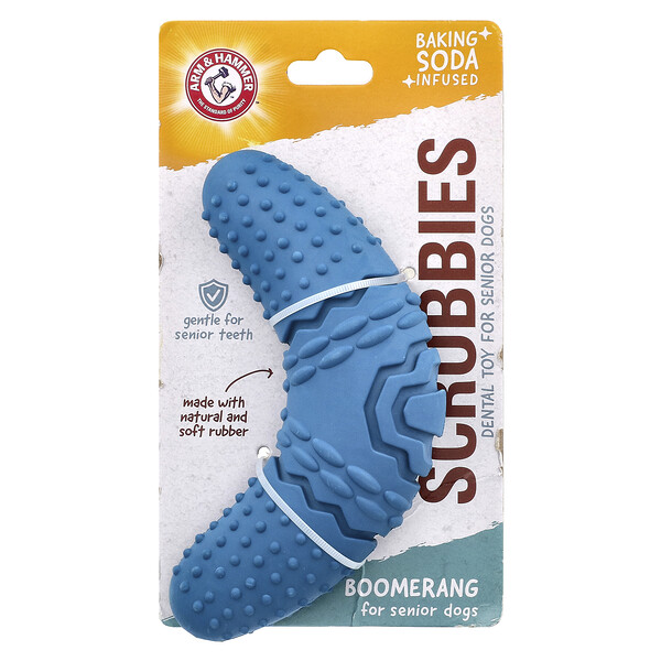 Мягкая резиновая игрушка Scrubbies для очистки зубов пожилых собак Arm & Hammer