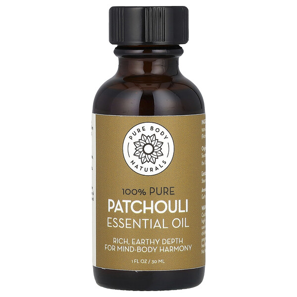 100% Pure Essential Oil, Patchouli, 1 fl oz (30 ml) Pure Body Naturals