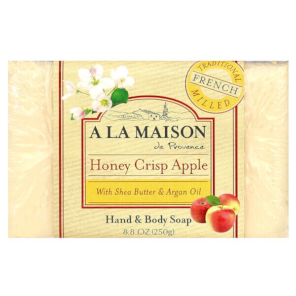 Hand & Body Bar Soap, Honey Crisp Apple, 8.8 oz (250 g) A La Maison