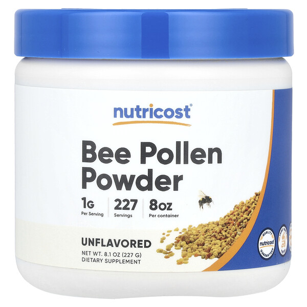 Bee Pollen Powder (Порошок), Unflavored (Без вкуса), 8.1 oz (Унции) (227 g) Nutricost