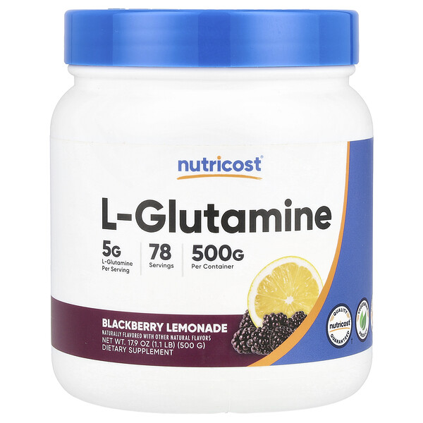 L-Glutamine, Blackberry Lemonade, 17.9 oz (Унции) (500 g) Nutricost