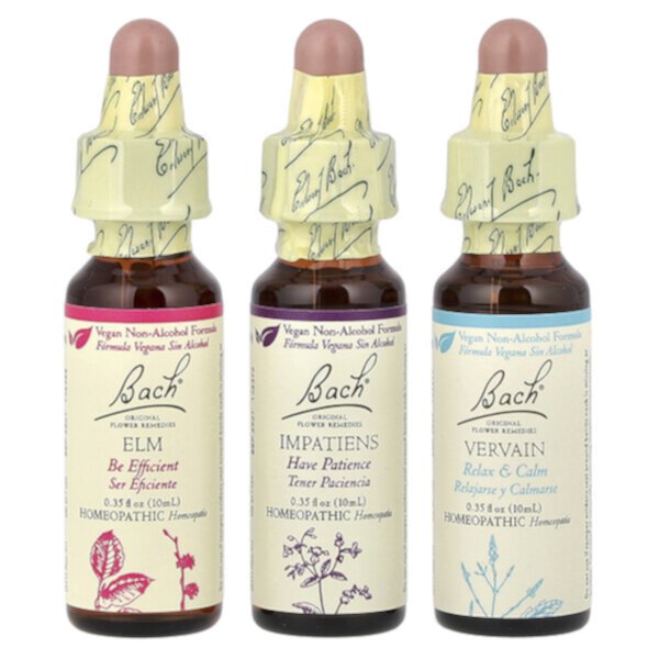 Original Flower Remedies, Motivation Kit, Get It Done, 3 Droppers, 0.35 fl oz (Жидкие унции) (10 ml) Each Bach