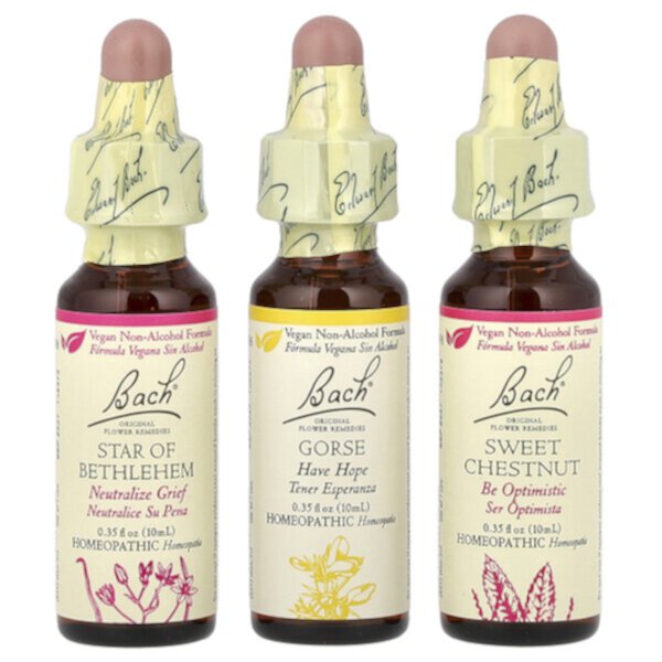 Original Flower Remedies, Comfort Kit, Hope & Joy , 3 Droppers, 0.35 fl oz (Жидкие унции) (10 ml) Each Bach