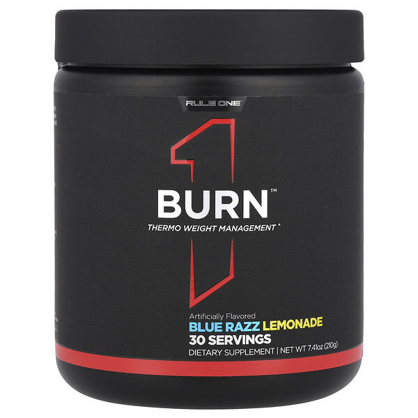 Burn™, Thermo Weight Management, Blue Razz Lemonade, 7.41 oz (Унции) (210 g) Rule One Proteins