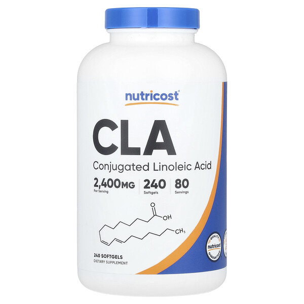 CLA, 2,400 mg, 240 Softgels (Мягкие капсулы) (800 mg per Softgel) Nutricost