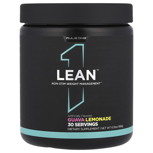 Lean™, Non-Stim Weight Management, Guava Lemonade, 6.35 oz (Унции) (180 g) Rule One Proteins