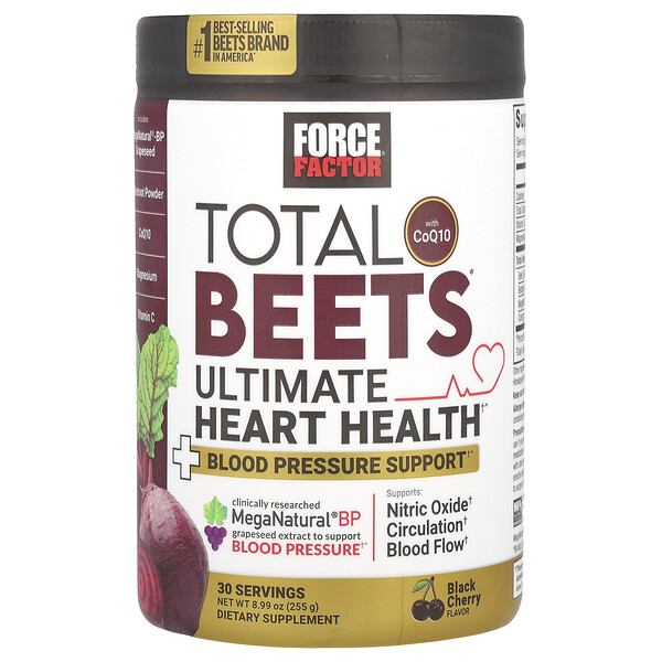 Total Beets® Ultimate Heart Health, Black Cherry, 8.99 oz (Унции) (255 g) Force Factor