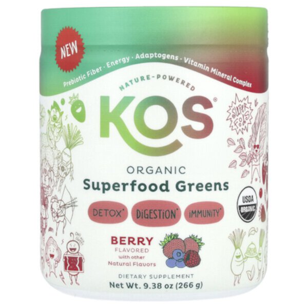 Organic Superfood Greens, Berry, 9.38 oz (Унции) (266 g) KOS