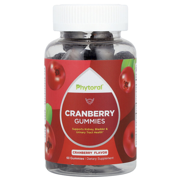 Cranberry Gummies (Жевательные конфеты), Cranberry, 60 Gummies Phytoral