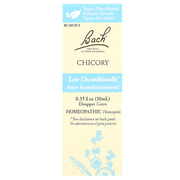 Original Flower Remedies, Chicory, 0.35 fl oz (Жидкие унции) (10 ml) Bach