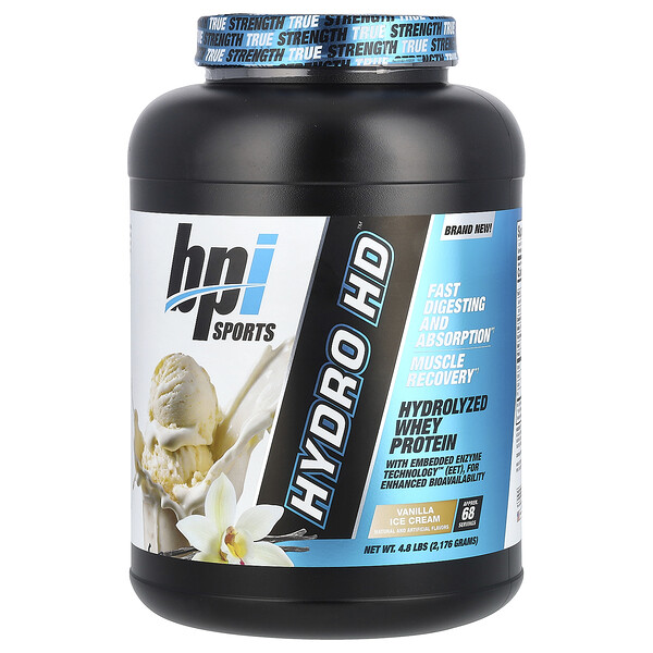 Hydro HD™, Hydrolyzed Whey Protein, Vanilla Ice Cream (Крем), 4.8 lbs (2,176 g) BPI