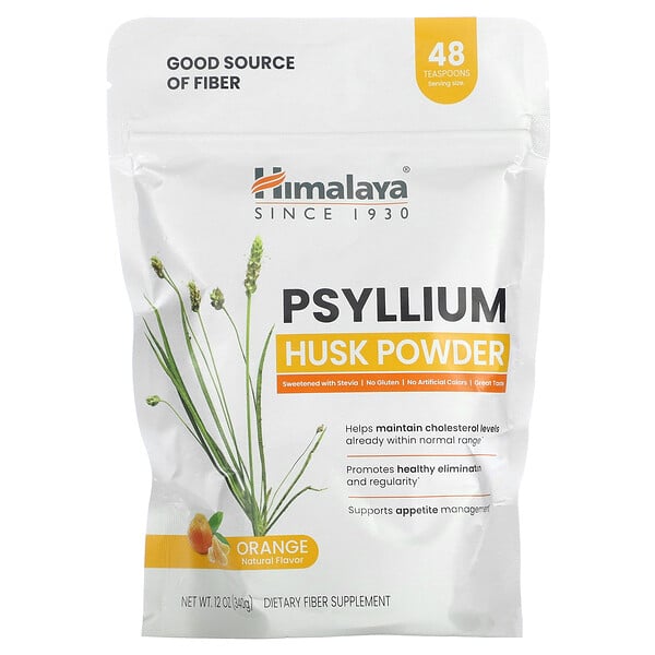 Psyllium Husk Powder (Порошок), Orange, 12 oz (Унции) (340 g) Himalaya