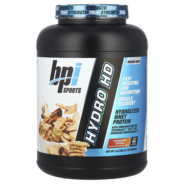 Hydro HD™, Hydrolyzed Whey Protein, Cinnamon Cereal, 4.8 lbs (2,176 g) BPI