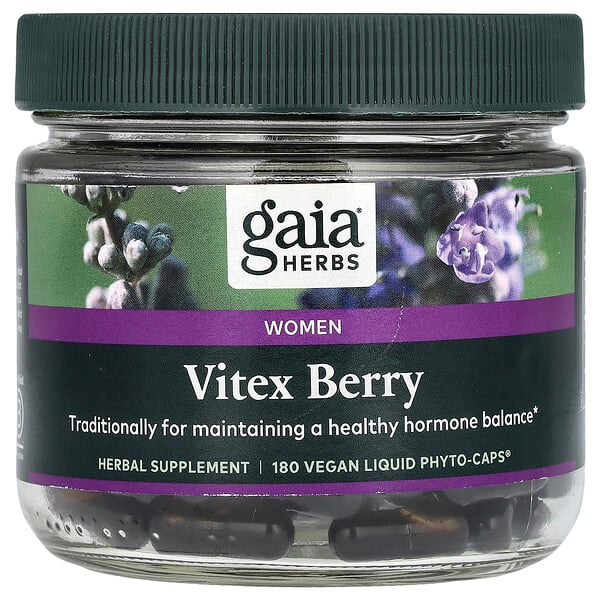 Women, Vitex Berry, 180 Vegan Liquid Phyto-Caps (Веганские жидкие фитокапсулы) Gaia Herbs