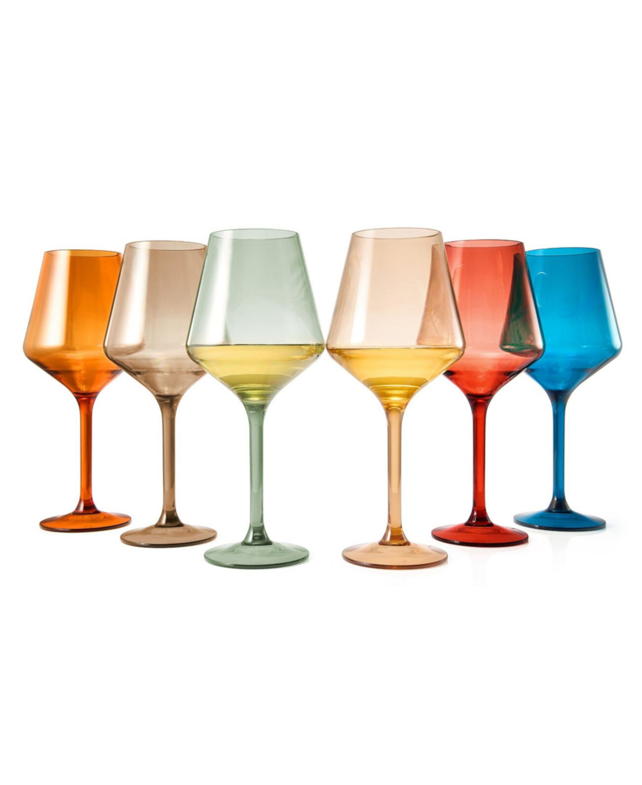 European Style Plastic Crystal Stemmed Wine Glasses Set of 6 The Wine Savant