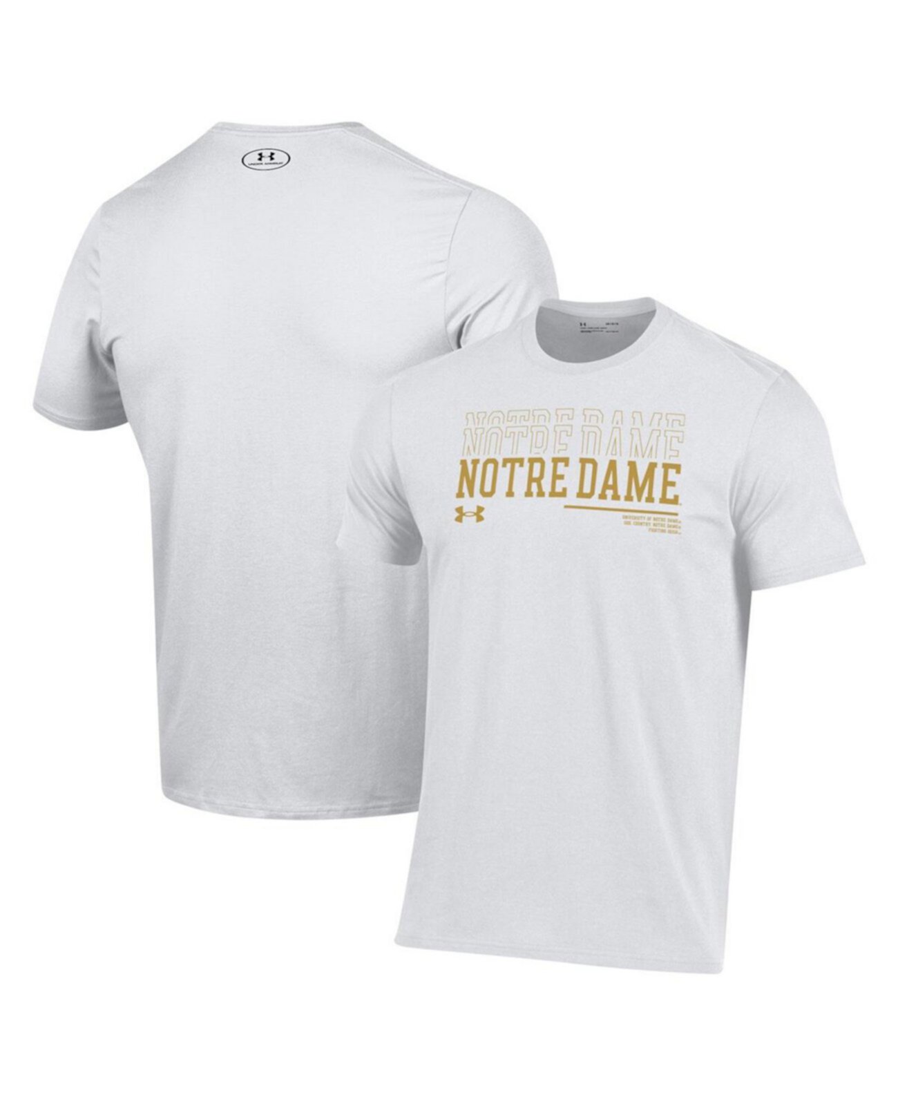 Мужская Джерси Under Armour Notre Dame Fighting Irish 2024 Sideline Wordmark Under Armour