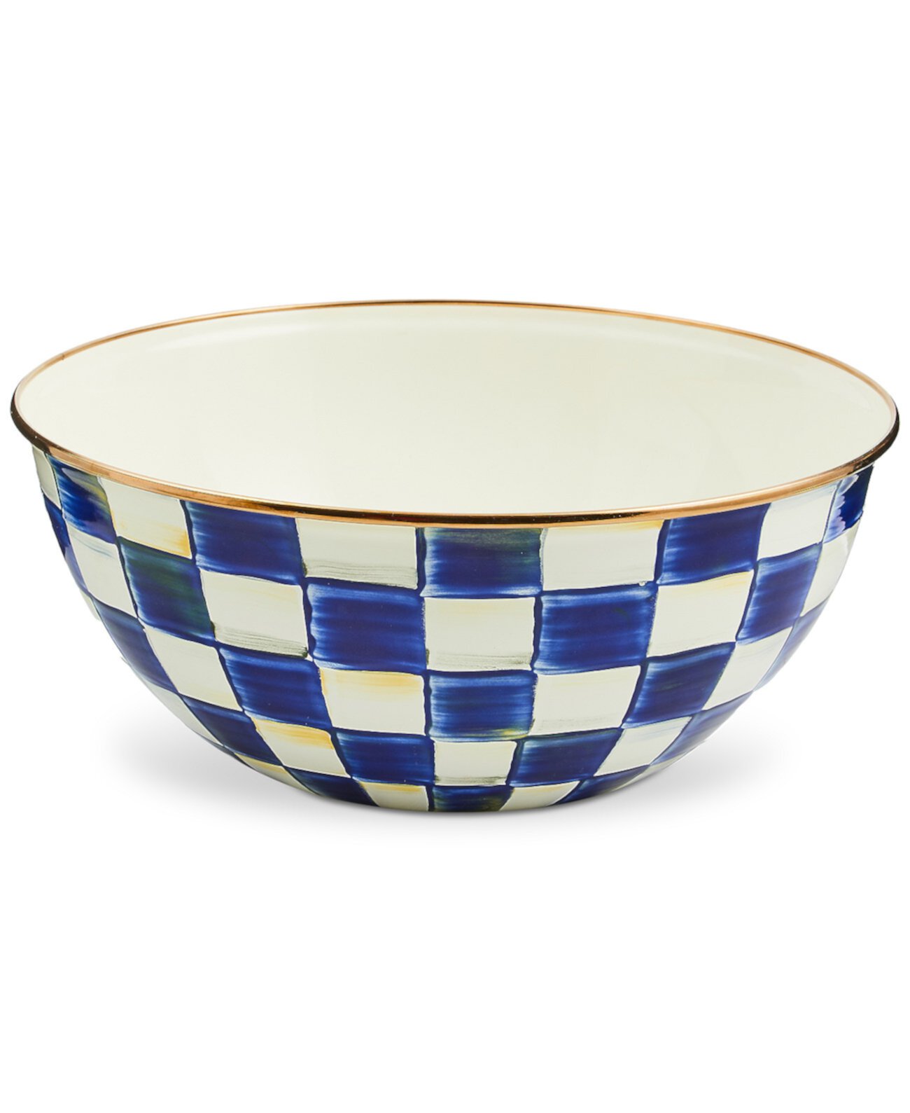 Royal Check Enameled Steel Large Everyday Bowl MacKenzie-Childs