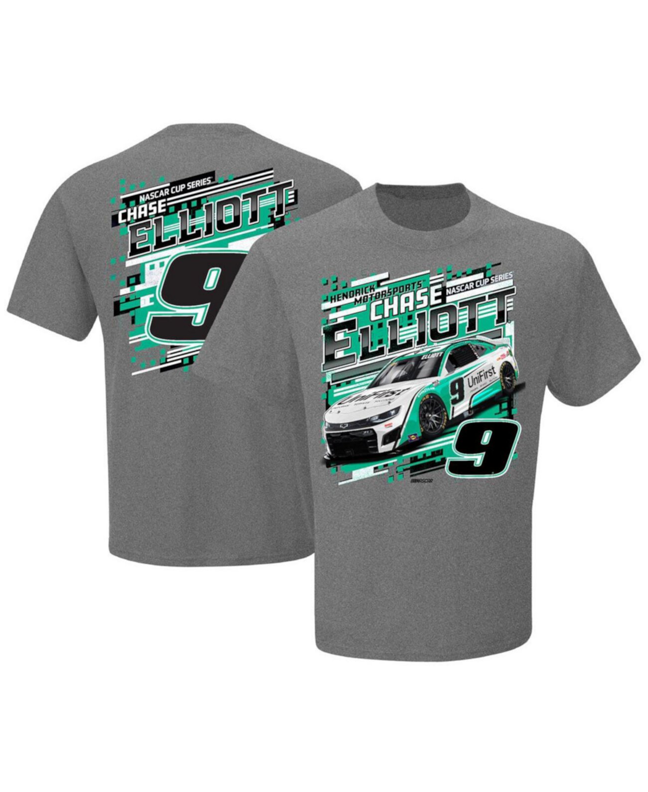 Футболка мужская с коротким рукавом Chase Elliott UniFirst Car из 100% хлопка Hendrick Motorsports Team Collection