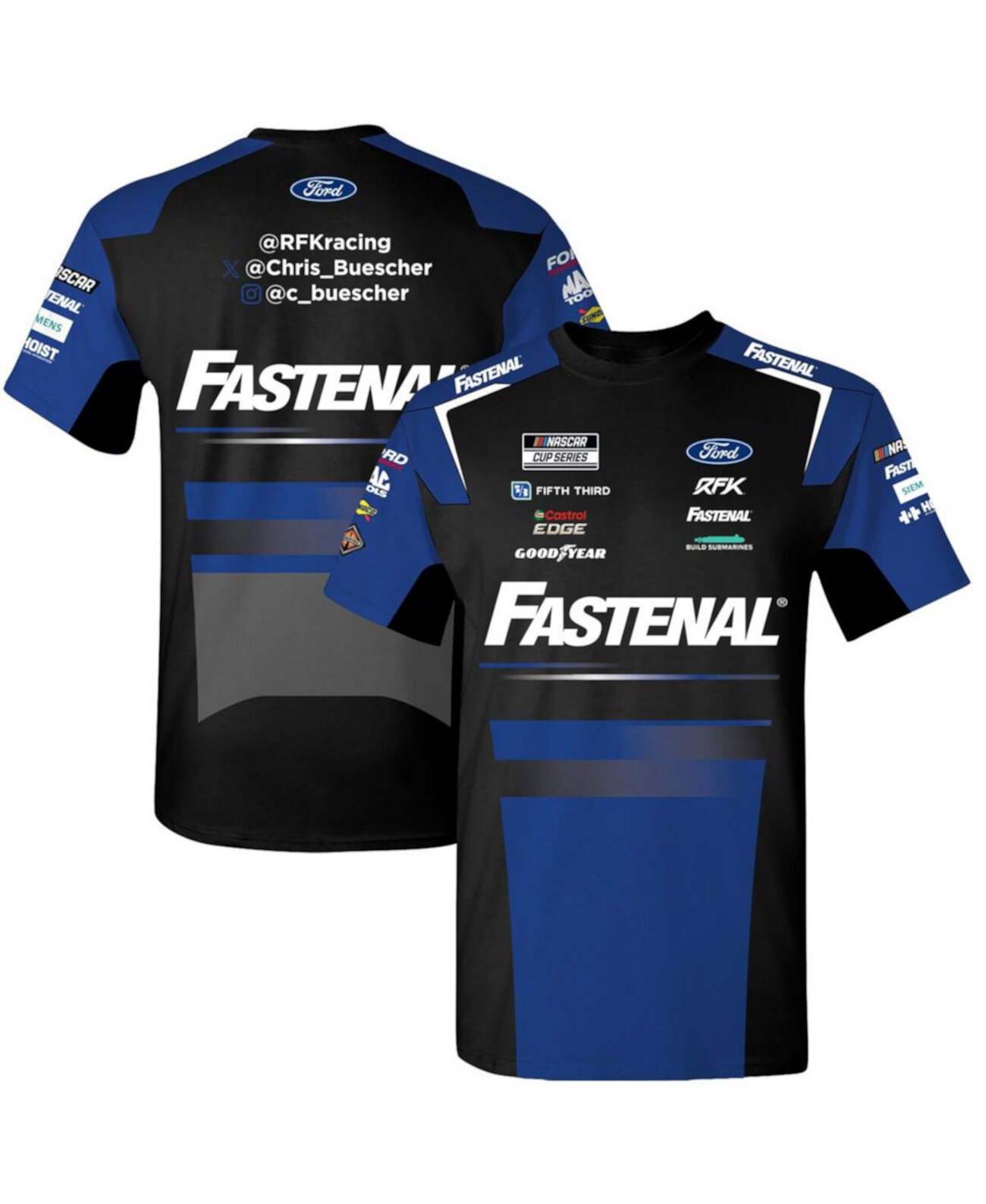 Мужская Джерси Checkered Flag Sports Chris Buescher Fastenal Uniform Checkered Flag Sports