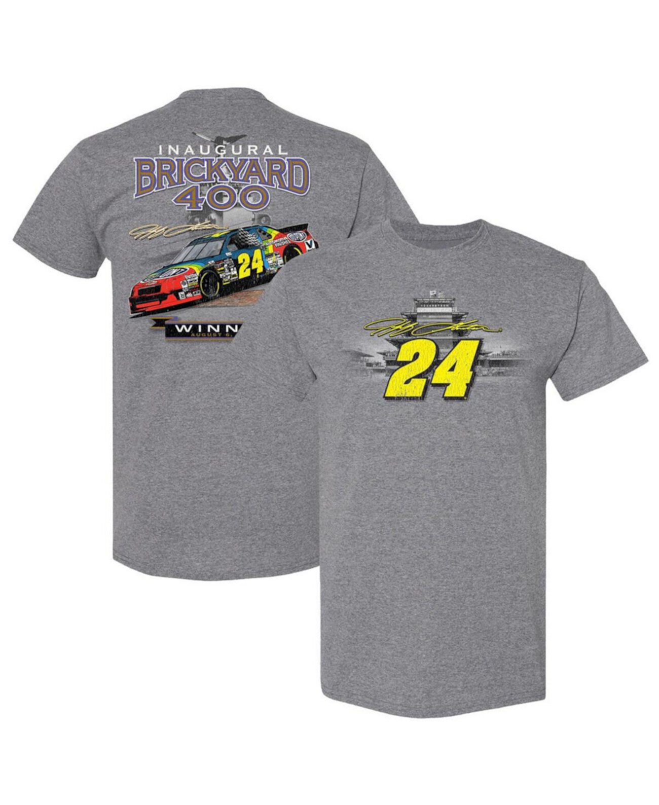 Футболка мужская Jeff Gordon 1994 Indy Brickyard 400 Winner с коротким рукавом и круглым вырезом Hendrick Motorsports Team Collection